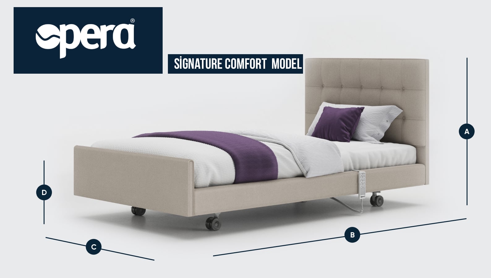 Opera Signature comfort olculer Opera Signature Comfort Hasta Karyolası, Hasta Yatağı